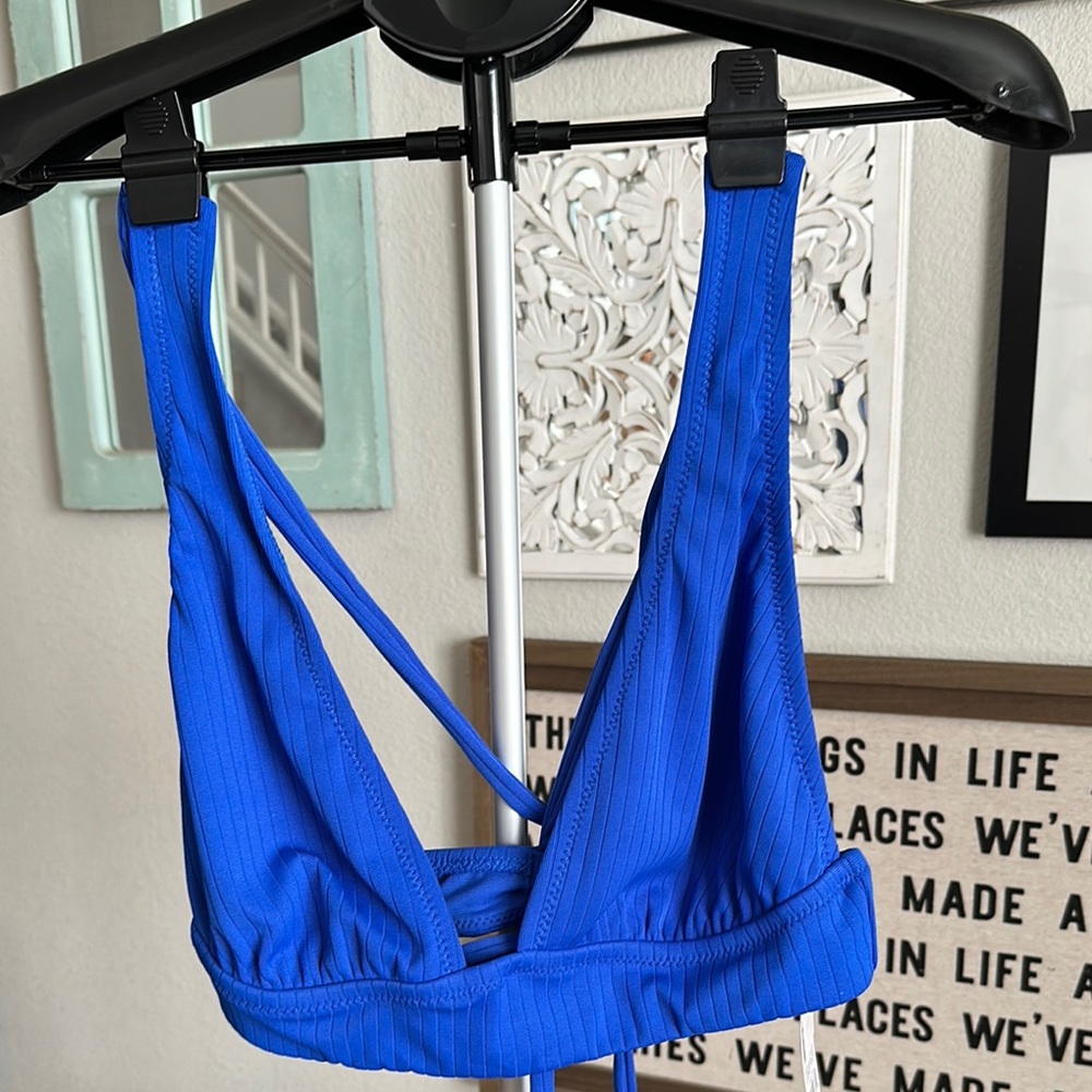 Shade & Shore Blue Bikini Top